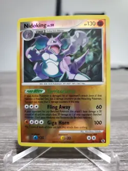 NIDOKING 29/111 RARE RISING RIVALS POKEMON REVERSE HOLO LP 2009 - Image 1