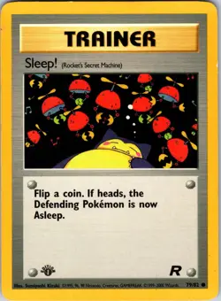 Sleep! (Rocket's Secret Machine) 79/82 Team Rocket Pokemon LP 1st Edition - Image 1