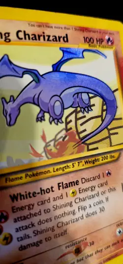 Shining Charizard - 107/105 - Pokemon Neo Destiny Unlimited Holo Rare WOTC MP - Image 3