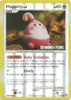 Happiny - 52/123 - Reverse Holo - BK Promo DMG, English Pokemon Promos - Image 1