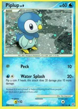 Heavily Played Piplup - 93/130 - Cosmos Holo Pokemon Miscellaneous Promos - Image 1
