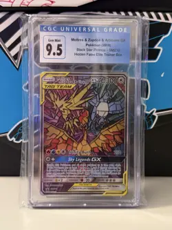 2019 Pokemon Moltres Zapdos Articuno GX Black Star Promo Hidden Fates CGC 9.5/10 - Image 1