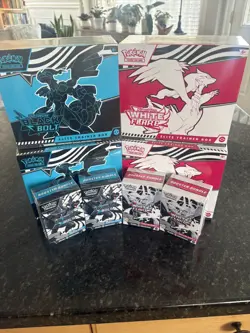 pokemon tcg 2 white flare etb, 2 Black Bolt Etb, 4 Booster Bundles - Image 2