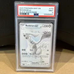 2025 Pokemon Reshiram ex 173/086 Scarlet & Violet: White Flare BWR Holo PSA 9 - Image 1