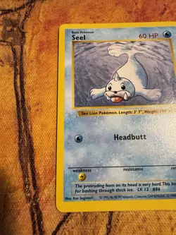 Shadowless Seel Base Set 41/102 | First Print | Vintage Pokemon - Image 3