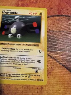 Shadowless Magnemite Base Set 53/102 | WOTC Vintage Pokemon - Image 2