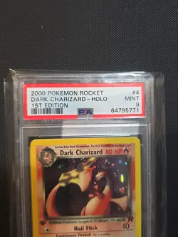 2000 Pokemon Dark Charizard 1st Edition PSA 9 MINT HOLO 4/82 Authenticated - Image 2