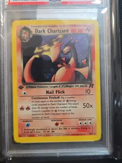 2000 Pokemon Dark Charizard 1st Edition PSA 9 MINT HOLO 4/82 Authenticated - Image 3