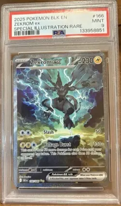 Zekrom ex 166/086 Sv:Black Bolt Holo Pokemon Special Illustration Rare SIR PSA 9 - Image 1