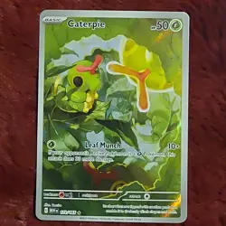 Pokemon Caterpie 172/165 Scarlet & Violet 151 Illustration Rare Full Art Holo 5… - Image 1