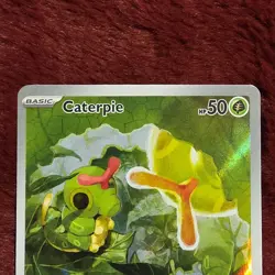 Pokemon Caterpie 172/165 Scarlet & Violet 151 Illustration Rare Full Art Holo 5… - Image 5