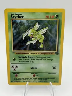 Pokemon TCG Scyther Jungle 10/64 Holo Unlimited Holo Rare - Image 1