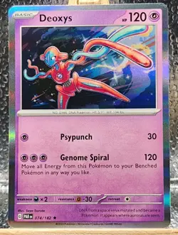 Pokemon TCG Deoxys 074/182 Sv04: Paradox Rift Holo Rare - Image 1