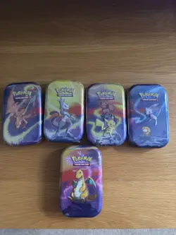 5 Pokemon Kanto Power Mini Tins BRAND NEW SEALED Full Set TCG READ DESCRIPTION!! - Image 1