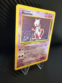 1999 Pokemon Base Set Mewtwo Holo 10/102 WOTC MP Vintage Holo Rare - Image 4