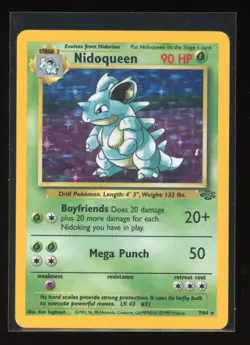 Nidoqueen 7/64 Holo Rare Jungle Pokemon Unlimited Holo LP - Image 1