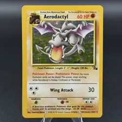 Aerodactyl 1/62 Fossil Holo Rare Vintage Pokemon MP - Image 1