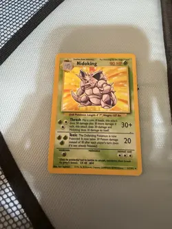 Nidoking Base Set 11/102 Holo Pokemon MP Condition - Image 2