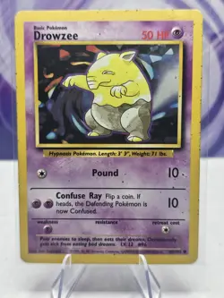 Pokemon TCG Drowzee Base Set 49/102 Regular Unlimited Common - Image 1