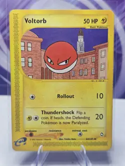 Pokemon TCG Voltorb #64/147 CCG Aquapolis MP - Image 1