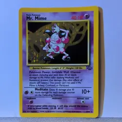 Pokemon TCG Mr. Mime 6/64 Jungle Set Holo Rare Unlimited WOTC Vintage - Image 1