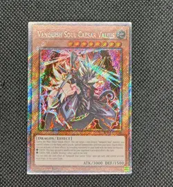 Yugioh! 1x Vanquish Soul Caesar Valius RA04-EN046 Platinum Secret Rare NM - Image 1