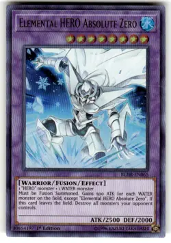 Yugioh - Elemental HERO Absolute Zero BLHR-EN065 1st Edition Ultra Rare NM - Image 1