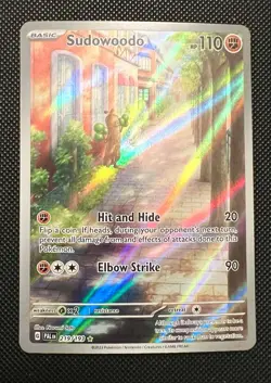 Pokemon TCG Sudowoodo Card 219/193 Paldea Evolved Illustration Rare NM - Image 1
