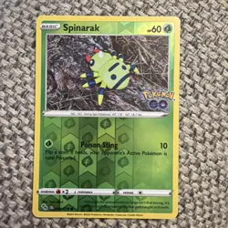 Pokemon TCG Spinarak Reverse Holo Card Pokemon Go Dittos 006/078 Unpeeled - Image 1