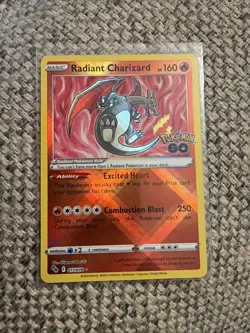 Pokemon TCG Card Radiant Charizard 011/078 Pokemon GO Radiant Rare - NM - Image 1