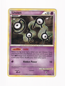 Unown 40/90 Undaunted HGSS 2010 Regular Non Holo Pokemon Card Light Played LP - Image 1