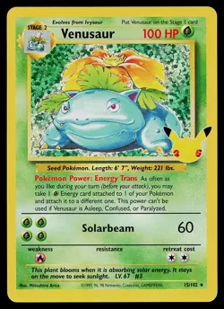 Pokemon Card - Venusaur Celebrations Classic Collection 15/102 Holo - Image 1