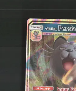 Alolan Persian GX 129/236 Cosmic Eclipse Ultra Rare Holo Pokemon Card NM - Image 3