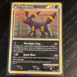 💫 Umbreon 10/90 HGSS Pokemon card Undaunted Regular Rare Card (non holo) - Image 1