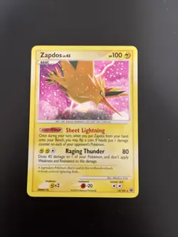 Pokemon Card - Zapdos - Majestic Dawn 14/100 Holo Rare DOUBLE SWIRL - MP - Image 1