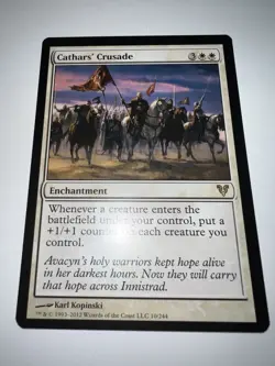 1x MTG Cathars' Crusade - AVR Rare! NM Mint! Ships Fast - Image 1