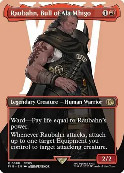 MTG Raubahn, Bull of Ala Mhigo - Foil - Borderless, Final Fantasy, Moderately Pl - Image 1