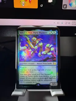 MTG TMNT - Rare Foil - Mikey & Don, Party Planners #0157 - Image 1