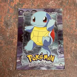 Pokemon Topps Squirtle Holo #07 E7 Of 12 Black Logo - Image 2
