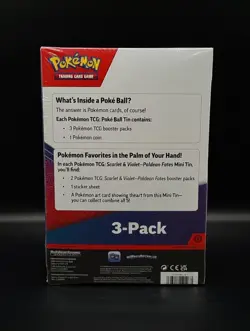 New & Sealed 3Pack Pokemon S&V + Paldean Fates Tin (2) +Luxury Poke Ball Tin! - Image 2