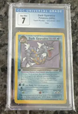 DARK GYARADOS Team Rocket 1st Edition Rare #25 CGC 7 Pokemon HOLO BLUE LABEL! - Image 1