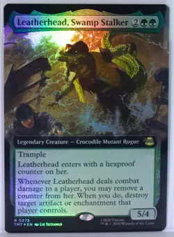 Leatherhead, Swamp Stalker [New, Near Mint] Extended *Foil* {TMNT MTG} - Image 1