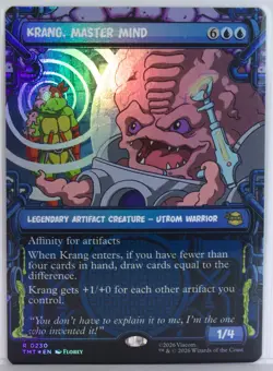 Krang, Master Mind [New, Near Mint] Showcase *Foil* {TMNT MTG} - Image 1