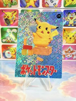 Pokemon Pikachu Vintage Pocket Monsters Vending HOLO Prism Sticker 1998 Nintendo - Image 1