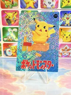 Pokemon Pikachu Vintage Pocket Monsters Vending HOLO Prism Sticker 1998 Nintendo - Image 2