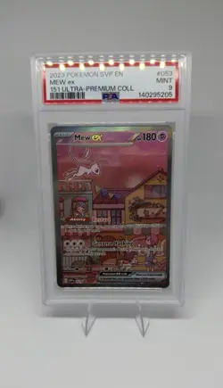 Pokemon TCG Mew EX 053 Black Star Promo Card SVP 151 PSA 9 Mint - Image 1