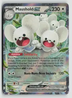 Maushold ex 155/182 Pokemon SV04: Paradox Rift Double Rare NM - Image 1