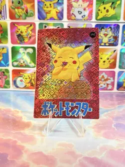 Pokemon Pikachu Vintage Pocket Monsters Vending HOLO Prism Sticker 1998 Nintendo - Image 1