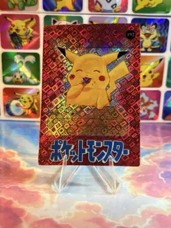 Pokemon Pikachu Vintage Pocket Monsters Vending HOLO Prism Sticker 1998 Nintendo - Image 2