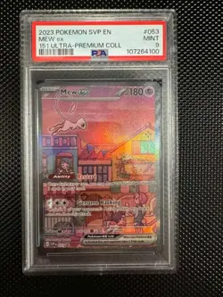 MEW EX 053/165 151 ULTRA-PREMIUM COLLECTION POKEMON PSA 9 - Image 2